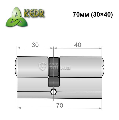 Циліндр KEDR Brass 70 (30*40) ZN нікель - Фото №8