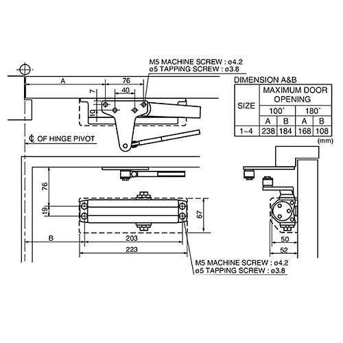 Дотягувач RYOBI DS-1554P PRL HO з фіксацією до 60кг Коричневий - Фото №11