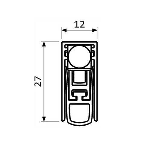 Поріг висувний SIPAM MOD 103SF 100-80 см FIRE - Фото №6