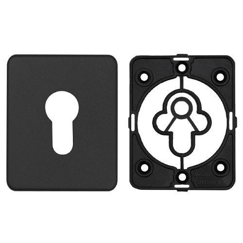 Накладка на серцевину AZZI FAUSTO MY/TEKNO/NO прямокутна чорний матовий - Фото №3