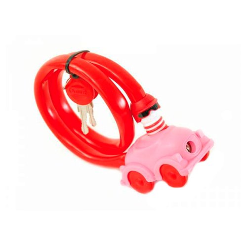 Замок для велосипеда ABUS 1505/55 My First Abus с тросом 55 см 2 ключа Pink розовый - Фото №2