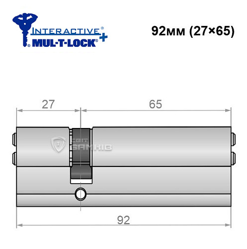 Циліндр MUL-T-LOCK MTL600/Interactive+ 92 (27*65) нікель сатин - Фото №5