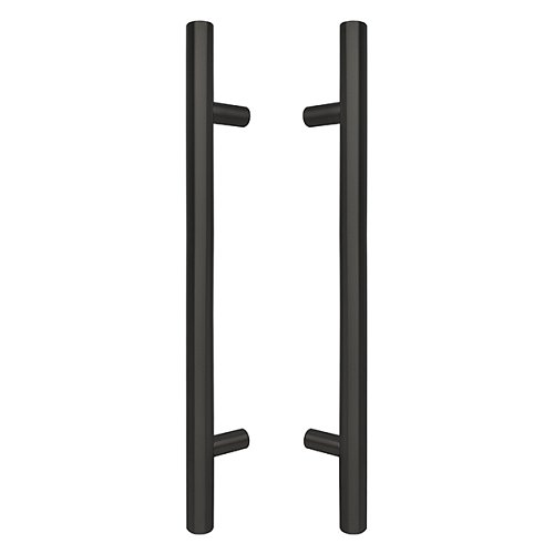 Ручки скобы ABARO Bali 90° L: 800 X: 600 D: 32mm SS 304 черный RAL 9005 (комплект) - Фото №1