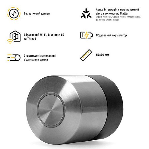 Розумний замок NUKI Smart Lock 5.0 Pro WiFi накладний сріблястий - Фото №2