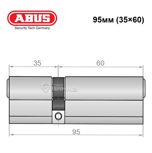 Цилиндр ABUS Integral MX (модульный) 95 (35*60) никель - Фото №6