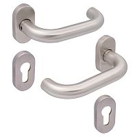 Ручки на розеті CISA PL Oval овальна розета 07070.80 нержавіюча сталь