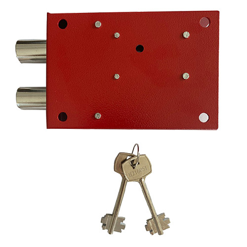 Механізм замка сейфовий RZ 218A посилений червоний (2 ключа) - Фото №2