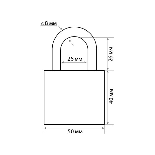 Замок навісний АВАНТЕК T 50 один секрет (4 ключа) - Фото №5