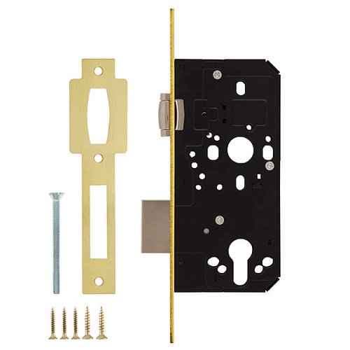 Механизм замка SANTOS 712 бочка (BS50мм) матовая латунь - Фото №6