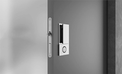 Механізм замка для розсувної системи AGB Scivola Tre Class WC B0898150FM (BS50мм) білий матовий - Фото №2