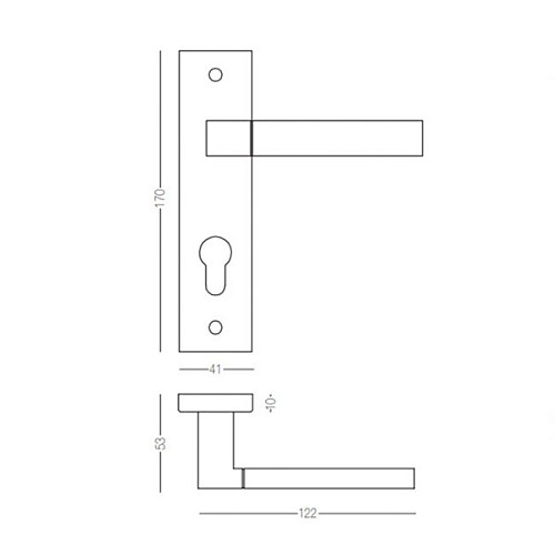 Комплект замка LINDE A-2004 PZ (BS40*62мм) MA матовый антрацит - Фото №2