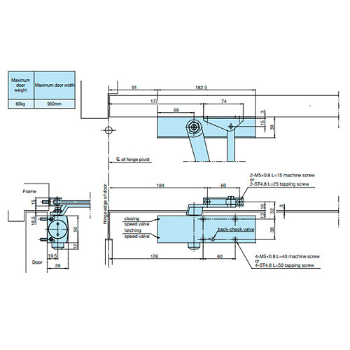 Дотягувач RYOBI D-1200 STD до 80кг Сірий Антрацит - Фото №11