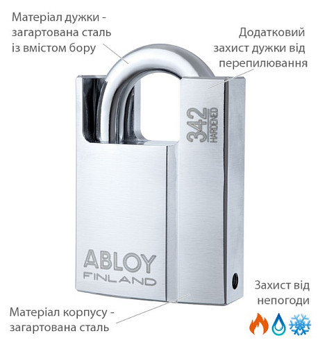 Замок навесной ABLOY PL342 Protec (2 ключа) - Фото №4