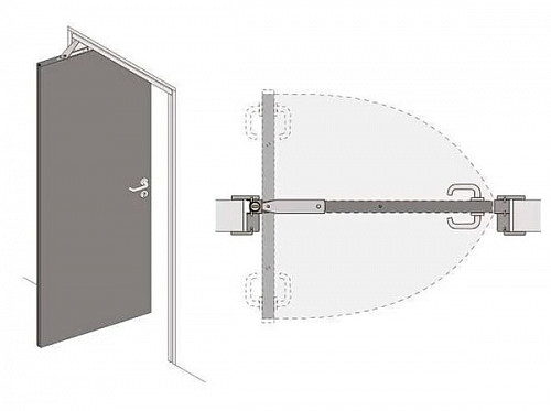 Раздвижная система Ergon Living T.E. длина 2,2 м на 1 полотно шириной 91,5 см до 70 кг серебряная - Фото №1