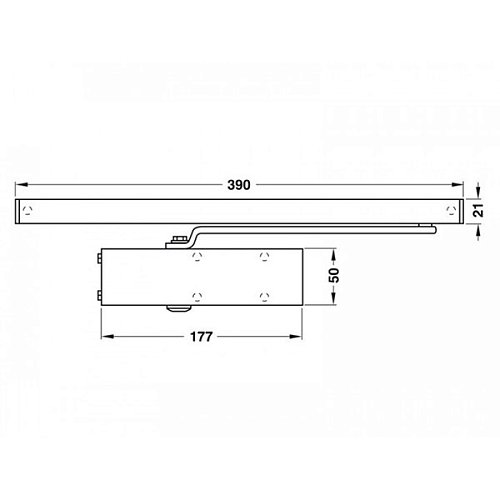 Доводчик GEZE TS 1500 SLD до 40кг Серебряный - Фото №3