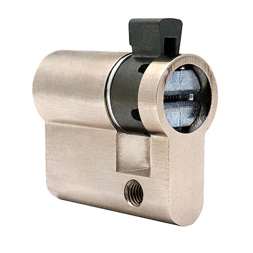 Циліндр половинка CISA C2000 45 (35*10) нікель матовий 3 ключі - Фото №8