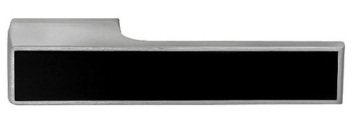 Ручки на розеті MVM Z-1440 (T1-E1) MOC/BLACK матовий старий хром з чорною вставкою - Фото №2