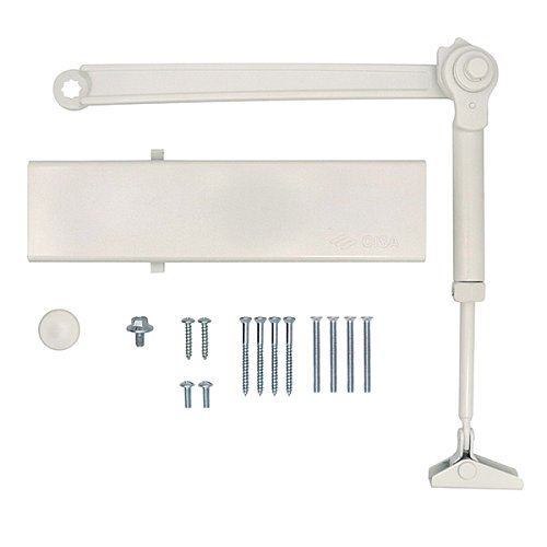 Доводчик CISA C1611.03.0.45 Professional Plus2 BC STD HO с фиксацией до 80 кг белый - Фото №6