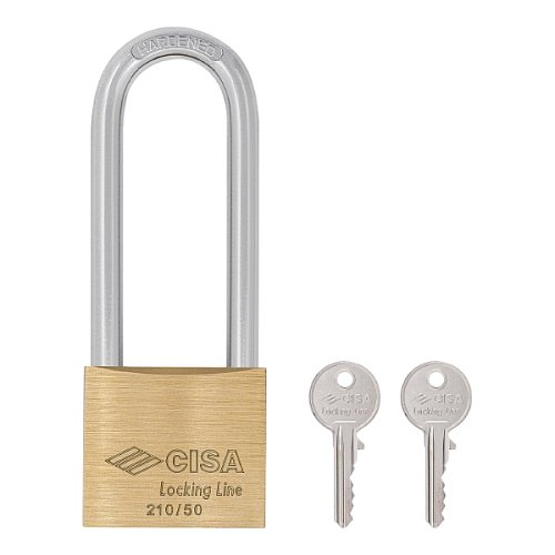 Замок навісний CISA LL POP 21011.50 довга дужка (50 мм, 2 ключа) - Фото №6
