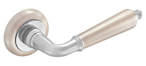 Ручки на розетте MVM Z-1221 (T8-E5) SN/CP матовый никель / полированный хром - Фото №2