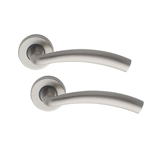 Ручки на розетте ILAVIO 306 (1055-1112) никель матовый - Фото №1