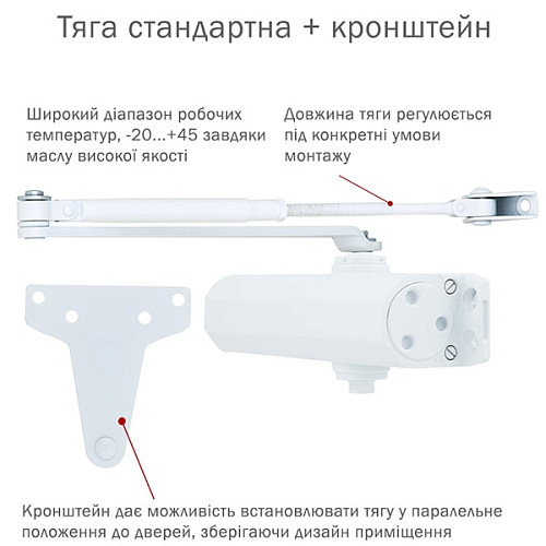 Дотягувач RYOBI D-1504 UNIV до 80кг FIRE Білий - Фото №3