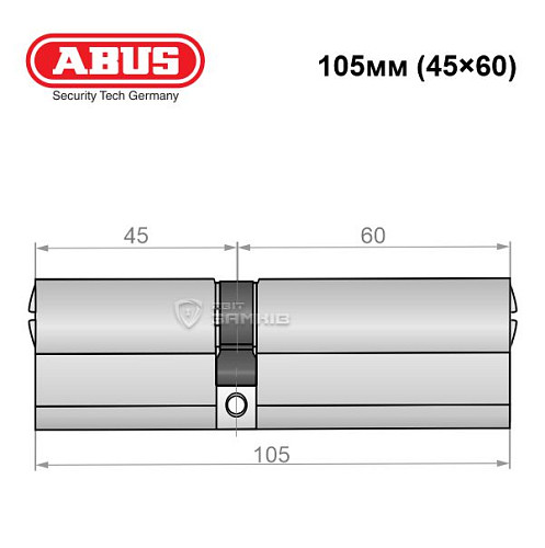 Цилиндр ABUS Bravus 4000 Compact 105 (45*60) никель сатин - Фото №7