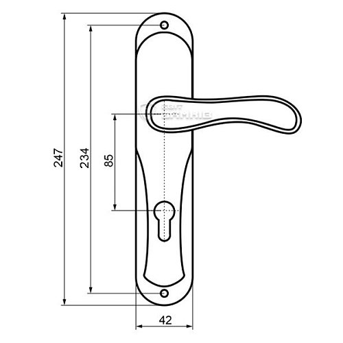 Ручки на планці OZCANLAR Star Yale 85 сатин/золото - Фото №4