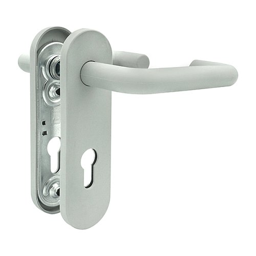 Ручки противопожарные на планке MARVON SP1 нажимная-нажимная 72мм серый матовый - Фото №2