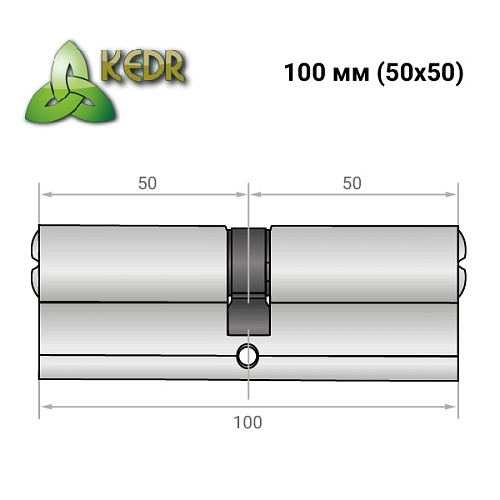 Циліндр KEDR Brass 100 (50*50) ZN нікель - Фото №8