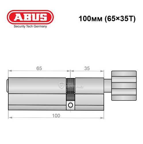 Цилиндр ABUS Integral MX (модульный) 100T (65*35T) никель - Фото №7