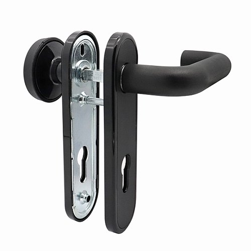 Ручки протипожежні на планці CISA 07070.24 фіксована-натискна 72 мм чорний - Фото №5