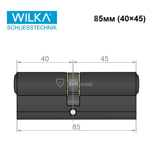 Циліндр WILKA 1400 A 85 (40*45) чорний - Фото №7