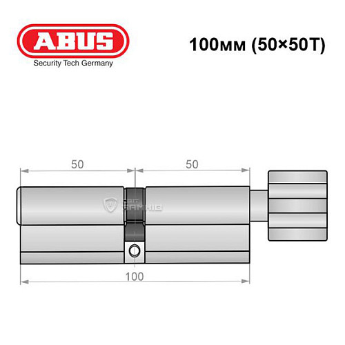 Циліндр ABUS Vitess 4000 MX (модульний) 100T (50*50T) нікель сатин - Фото №9