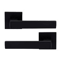 Ручки на розеті COMIT Kubic A тонка розета матовий чорний