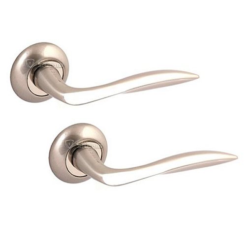 Ручки на розеті APECS Megapolis Paris H-0879-A NIS/Ni нікель матовий/нікель - Фото №1