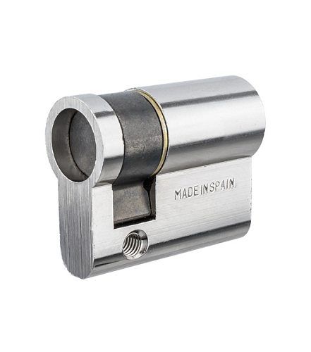 Циліндр половинка TESA TE5 55 (45*10) нікель сатин 3 ключа - Фото №2