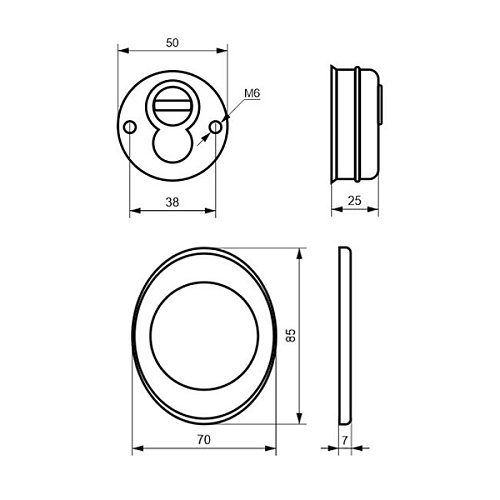 Протектор AZZI FAUSTO F23 Antitubo 25 мм 85х70 полированная латунь - Фото №5