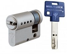 Цилиндр половинка MUL-T-LOCK Interactive + 42.5 (33*9.5) никель сатин 3 ключа