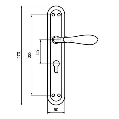 Ручки на планці OZCANLAR Zara Yale 85 сатин/золото(н) - Фото №2