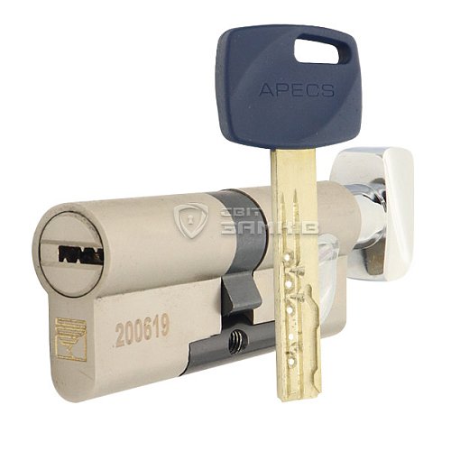 Циліндр APECS XR 70T (40*30T)-C15 нікель сатин - Фото №1