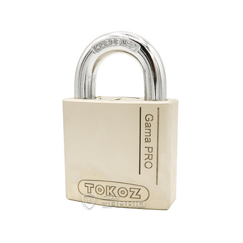 Замок навісний TOKOZ Gama OS PRO 60 (24 мм, 3 ключа) нікель сатин - Фото №1