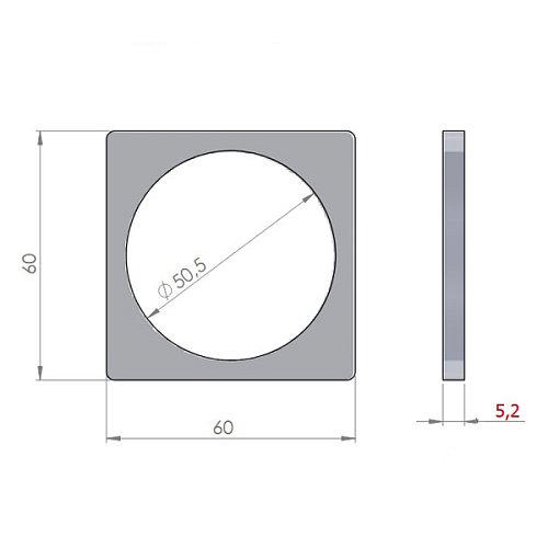 Протектор AZZI FAUSTO Antitubo 25 мм ME50/QSLIM/OS квадратний латунь матова - Фото №9