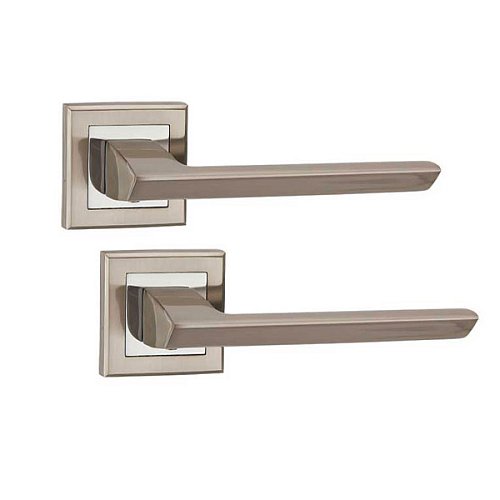 Ручки на розеті PUNTO Blade (QL) SN/CP матовий нікель/хром - Фото №1