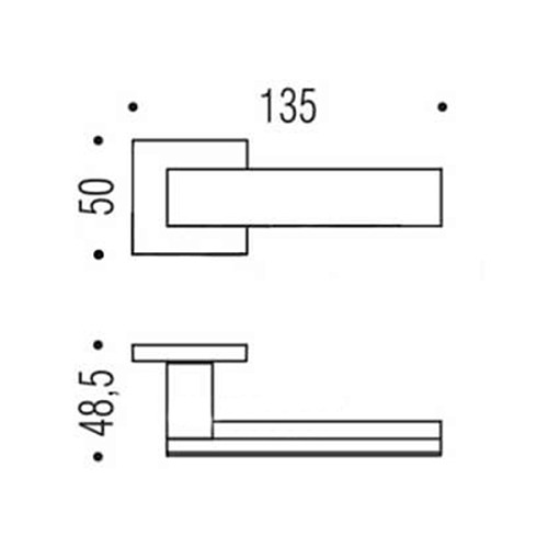 Ручки на розетте COLOMBO Alba LC91 (FF29BZG-FF23)  хром / матовый хром - Фото №3