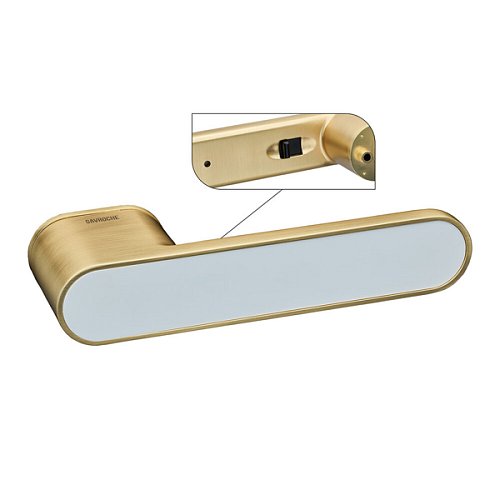 Ручка-защелка GAVROCHE GRclick (BS60мм) магнитная сатиновое золото/белый - Фото №3