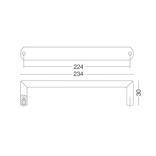 Ручка для мебели MVM SS-1022 224 мм SS нержавеющая сталь - Фото №3