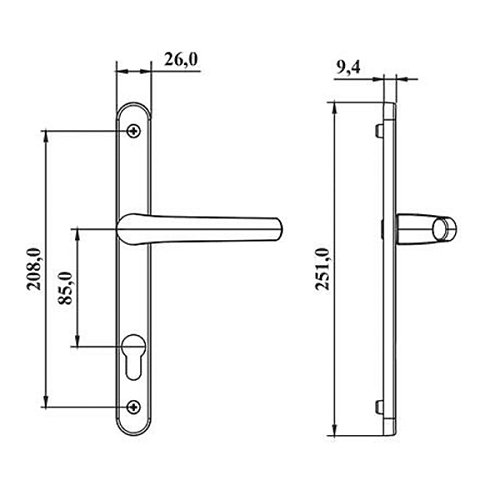 Ручки на планке ASTEX Antey DHS 85/26 с коричневой пружиной RAL8019 - Фото №4