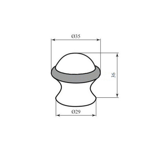 Стопор дверний підлоговий RDA DS019 SB матова латунь - Фото №3