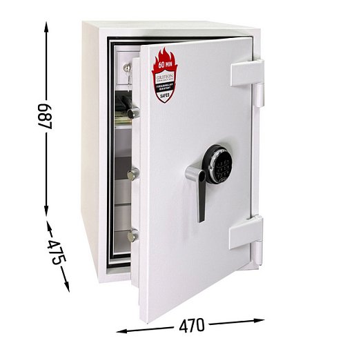 Сейф вогнестійкий GRIFFON FRS.70.E WHITE - Фото №2